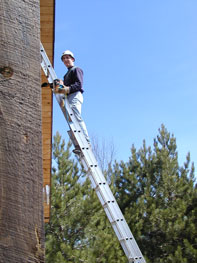 paul on ladder